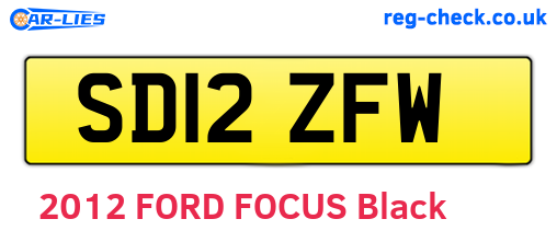 SD12ZFW are the vehicle registration plates.