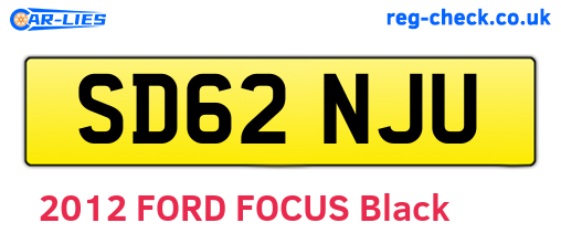 SD62NJU are the vehicle registration plates.