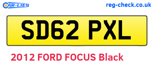 SD62PXL are the vehicle registration plates.