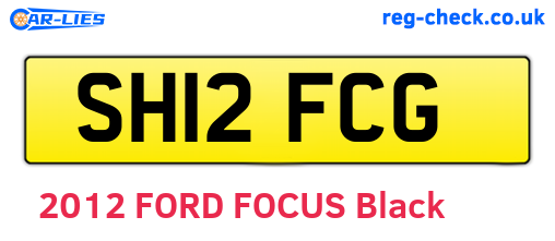 SH12FCG are the vehicle registration plates.