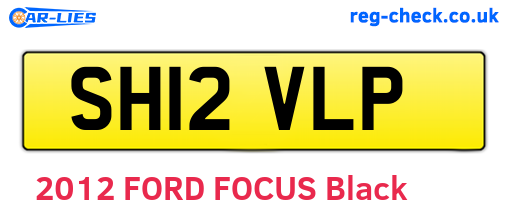SH12VLP are the vehicle registration plates.