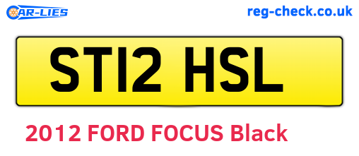 ST12HSL are the vehicle registration plates.