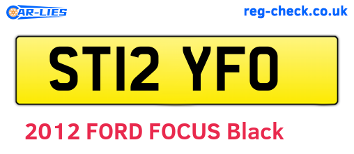 ST12YFO are the vehicle registration plates.
