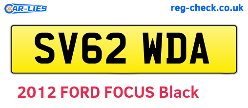 SV62WDA are the vehicle registration plates.