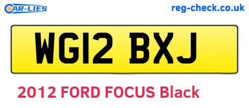 WG12BXJ are the vehicle registration plates.