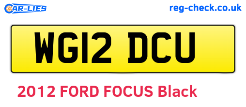 WG12DCU are the vehicle registration plates.