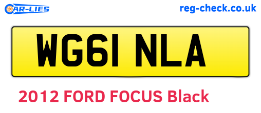 WG61NLA are the vehicle registration plates.