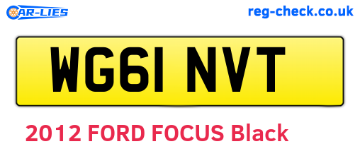 WG61NVT are the vehicle registration plates.