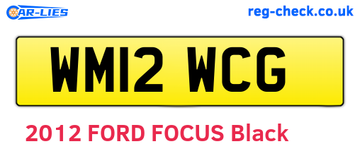 WM12WCG are the vehicle registration plates.