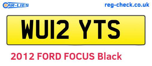 WU12YTS are the vehicle registration plates.