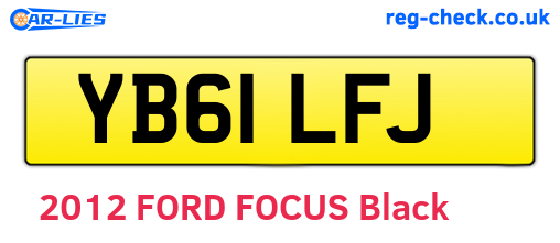 YB61LFJ are the vehicle registration plates.