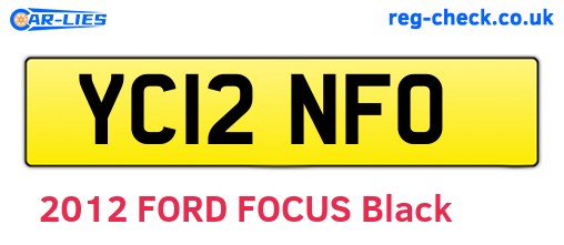 YC12NFO are the vehicle registration plates.