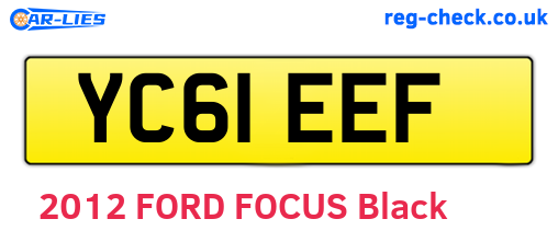 YC61EEF are the vehicle registration plates.