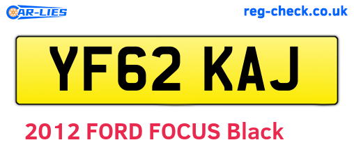 YF62KAJ are the vehicle registration plates.