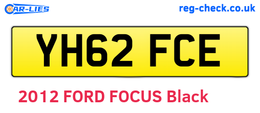 YH62FCE are the vehicle registration plates.