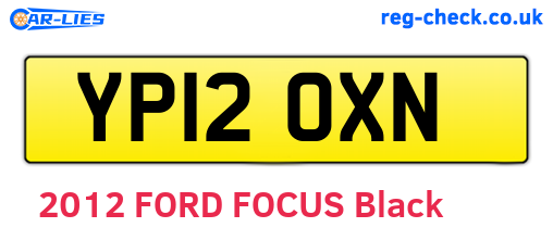 YP12OXN are the vehicle registration plates.