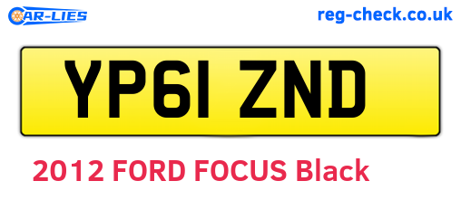 YP61ZND are the vehicle registration plates.