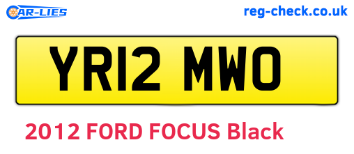 YR12MWO are the vehicle registration plates.