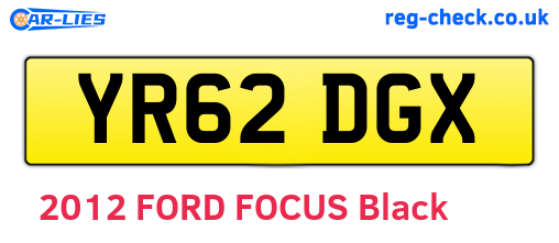 YR62DGX are the vehicle registration plates.