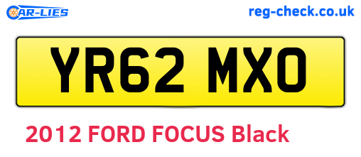 YR62MXO are the vehicle registration plates.