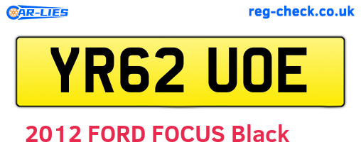 YR62UOE are the vehicle registration plates.