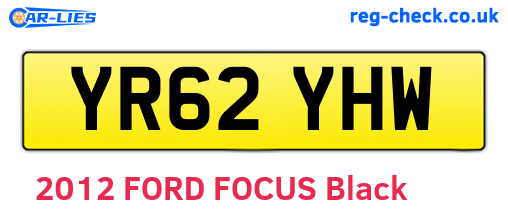 YR62YHW are the vehicle registration plates.