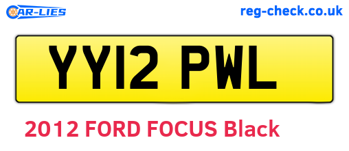 YY12PWL are the vehicle registration plates.