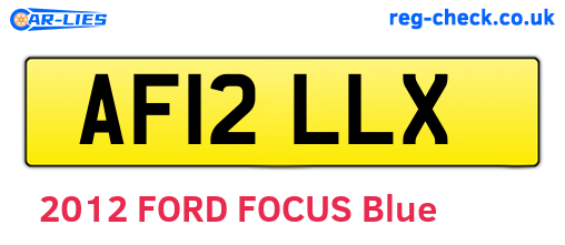 AF12LLX are the vehicle registration plates.