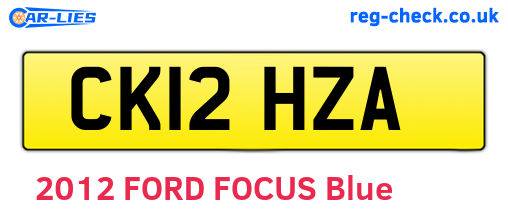 CK12HZA are the vehicle registration plates.