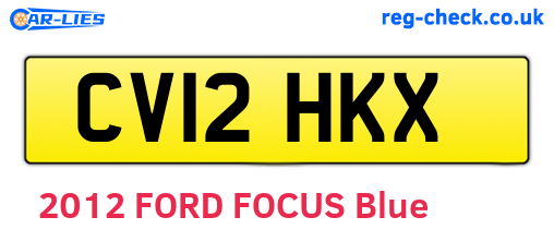 CV12HKX are the vehicle registration plates.