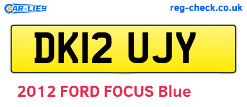 DK12UJY are the vehicle registration plates.
