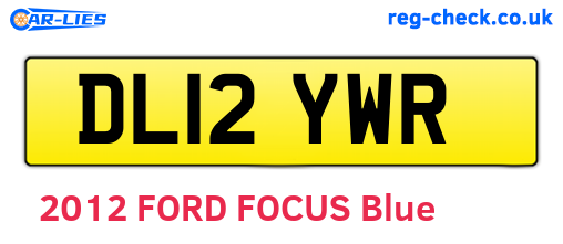 DL12YWR are the vehicle registration plates.
