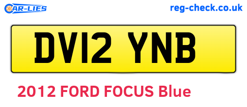 DV12YNB are the vehicle registration plates.