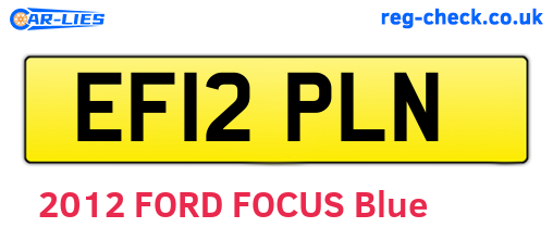EF12PLN are the vehicle registration plates.