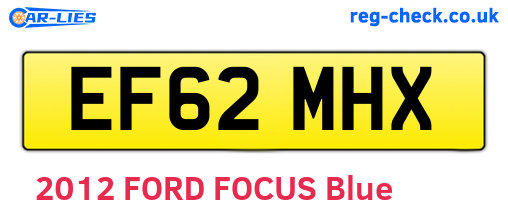EF62MHX are the vehicle registration plates.