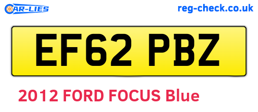 EF62PBZ are the vehicle registration plates.