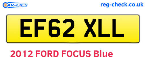 EF62XLL are the vehicle registration plates.