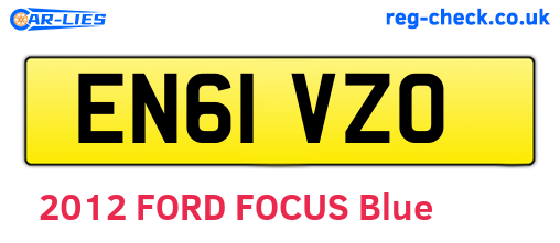 EN61VZO are the vehicle registration plates.