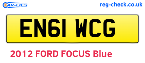 EN61WCG are the vehicle registration plates.