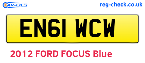 EN61WCW are the vehicle registration plates.