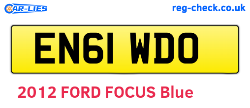 EN61WDO are the vehicle registration plates.