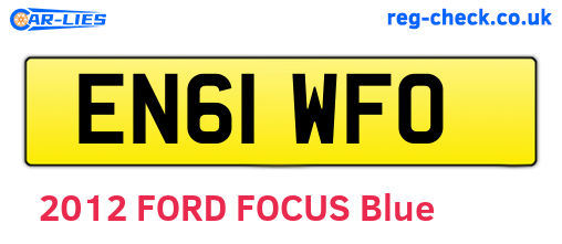 EN61WFO are the vehicle registration plates.