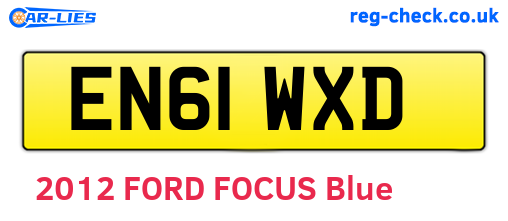 EN61WXD are the vehicle registration plates.