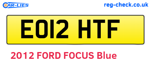 EO12HTF are the vehicle registration plates.