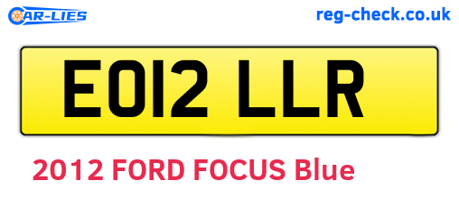EO12LLR are the vehicle registration plates.