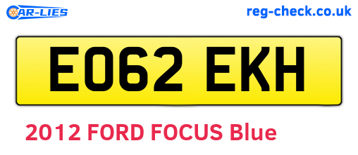 EO62EKH are the vehicle registration plates.