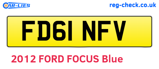 FD61NFV are the vehicle registration plates.