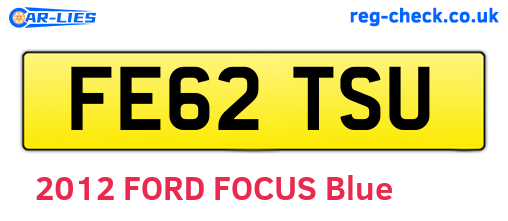 FE62TSU are the vehicle registration plates.