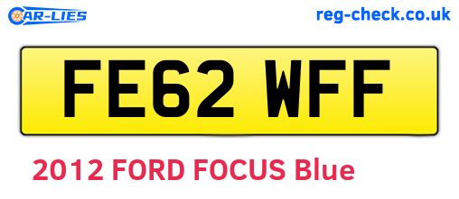 FE62WFF are the vehicle registration plates.