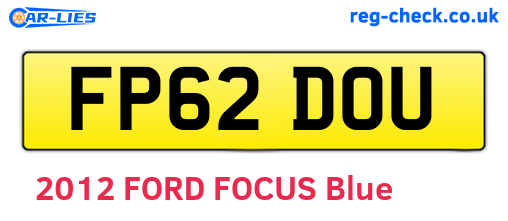 FP62DOU are the vehicle registration plates.